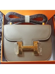 Imitation Hermes Constance Bag Litchi Leather H9999L Grey Tl1163RC38