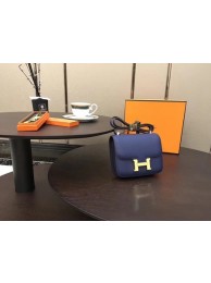 Imitation Hermes Constance Bag Original Calfskin Leather H9910 Blue Tl865zn33