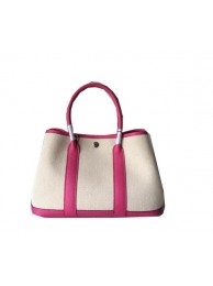 Imitation Hermes Garden Party 30CM Bag Canvas Leather H11S Rosy Tl1497Oz49