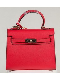 Imitation Hermes Kelly 25cm Tote Bag Togo Leather K2138 Red Tl1230zn33