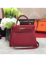 Imitation Hermes Kelly 32cm Shoulder Bag TOGO Leather KY32 Red Tl888Ug88