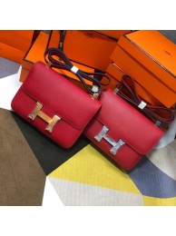 Imitation Hermes Original Espom Leather Constance Bag 5333 red Tl290KV93