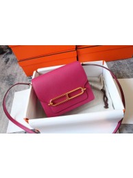 Imitation Hermes Roulis 19cm Evercolor 9D H9003 Plum&Gold Tl135zn33