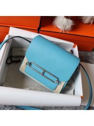 Imitation Hermes Roulis 19cm Evercolor 9D H9003 sky blue&Silver Tl136sJ18