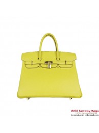 Knockoff Hermes Birkin 35CM Tote Bag Lemon Clemence Leather H6089 Gold Tl1894eF76
