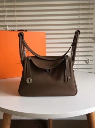 Knockoff Hermes Lindy Original Togo Leather Bag 5086 Dark Grey Tl791tU76