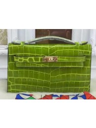 Knockoff Hermes MINI Kelly 22cm Tote Bag Croco Leather KL22 Cyan Tl965Bt18
