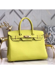 Knockoff Hermes original Epsom Leather HB35O lemon&gold Metal Tl568WW40