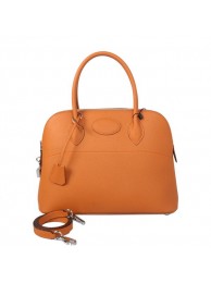 Knockoff High Quality Hermes Bolide 31CM Tote Bags Calf Leather Orange Tl1812Lg12