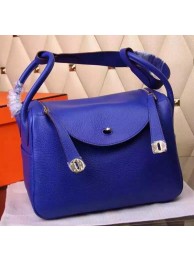 Luxury Hermes Lindy 30CM Leather Shoulder Bag H0881 Blue Tl954kp43
