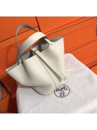 Luxury Hermes Picotin Lock PM Bags Original Leather H8688 white Tl672QT69