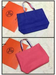 New Hermes Shopper Double-Sided Bag Original Leather HS1209 Blue&Pink Tl1142Uf80