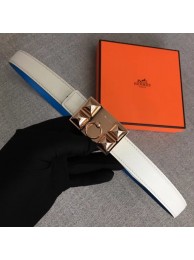Quality Hermes Collier de Chien belt buckle & Reversible leather strap 24 mm H0521 white Tl3485Vu63