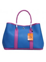 Replica AAA Hermes Garden Party 36cm Tote Bag Grainy Leather Blue&Purple Tl1355of41
