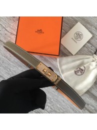 Replica AAA Hermes original epsom leather Kelly belt H069853 grey Tl3545of41