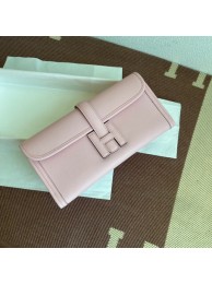 Replica AAA Hermes Original jige swift Leather Clutch 37088 light pink Tl260of41