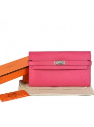 Replica Fashion Hermes Kelly Wallet Togo Leather Bi-Fold Purse A708 Peach Tl2298HM85