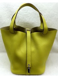 Replica Fashion Hermes Picotin Lock 22cm Bags Litchi Leather HPL1048 Lemon Tl1203HM85