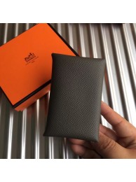 Replica Hermes Bastia Epsom card case H0369 dark grey Tl2029Yn66