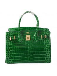 Replica Hermes Birkin 30CM Tote Bags Green Iridescent Croco Leather Gold Tl1625CQ60