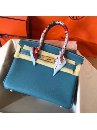 Replica Hermes Birkin Tote Bag Original Togo Leather BK35 blue Tl778ij65