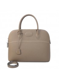 Replica Hermes Bolide 37CM Tote Bags Calf Leather Gray Tl1766ec82