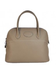 Replica Hermes Bolide 37CM Tote Bags Clemence H1037 Grey Tl2000SV68