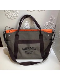 Replica Hermes Canvas Shopping Bag H0734 Khaki Tl733Ix66