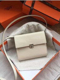 Replica Hermes Clutch Epsom calfskin cross-body bag H0589 white Tl755VA65