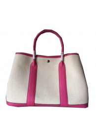 Replica Hermes Garden Party 36CM Bag Canvas Leather H11M Rosy Tl1508ij65