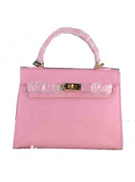 Replica Hermes Kelly 22cm Tote Bag Calfskin Leather Pink Tl1549UD97