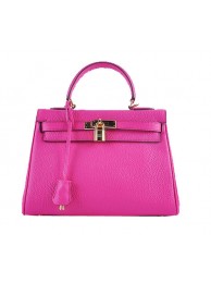 Replica Hermes Kelly 28cm Shoulder Bags Peach Grainy Leather Gold Tl1563EO56