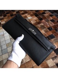 Replica Hermes Kelly 31cm Clutch Original Epsom Leather KL31 Black Tl394iF91