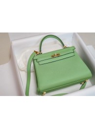 Replica Hermes Kelly Togo Leather H5600 green Tl539Ye83