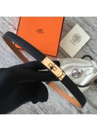 Replica Hermes original epsom leather Kelly belt H069854 black gold plated metal Tl3529ls37