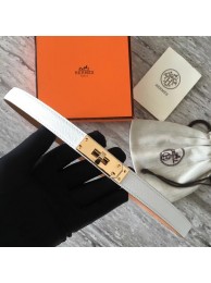 Replica Hermes original epsom leather Kelly belt H069854 white gold plated metal Tl3532BB13
