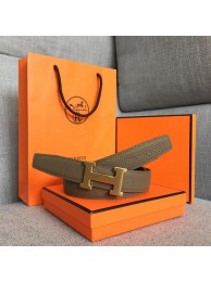 Replica Hermes original togo 2 belt buckle & Reversible leather strap 32 mm H06454 grey gold plated metal Tl3460SV68