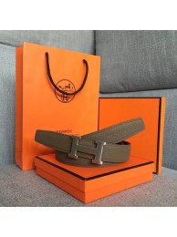 Replica Hermes original togo 2 belt buckle & Reversible leather strap 32 mm H06454 grey Tl3459Ye83