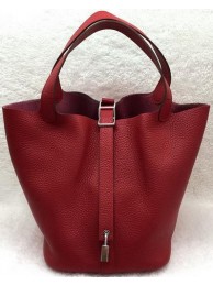 Replica Hermes Picotin Lock 22cm Bags Litchi Leather HPL1048 Red Tl1207it96