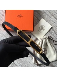 Replica Hermes Roulis buckle & Reversible leather strap 13 mm H065538 black Tl3494Jw87