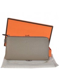 Replica Hermes Zipper Cards Wallet Togo Leather A908 Dark Grey Tl2293EO56