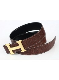 Replica Top Hermes Belt Lizard Leather HB5326 Brown Tl3782Cq58