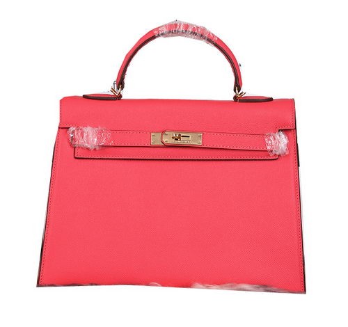 AAA Replica Hermes Kelly 32cm Shoulder Bags Grained Leather Red Tl1435Oy84