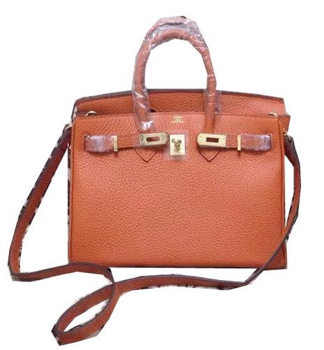 AAAAA Imitation Hermes Birkin 25CM Tote Bag Original Leather H25 Orange Tl1326oT91