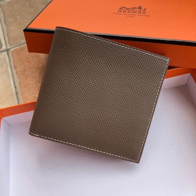 AAAAA Imitation Hermes espom leather Wallet H2296 grey Tl2056oT91