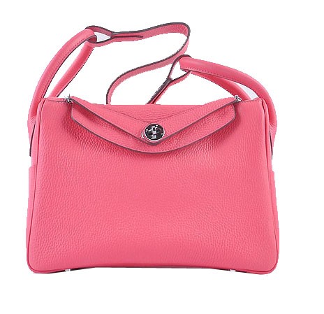 AAAAA Imitation Hermes Lindy 30CM Grainy Leather Shoulder Bag H6207 Rose Tl1557Sy67