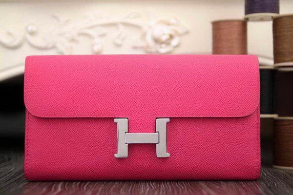 Best Hermes Constance Long Wallets Original Leather HA909 Rose Wallets Tl2142kr25