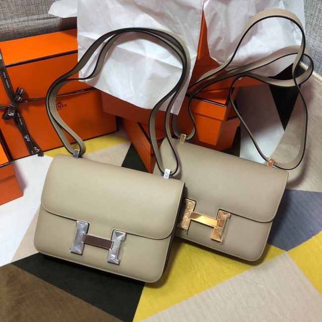 Best Hermes Original Espom Leather Constance Bag 5333 light gray Tl281Ml87