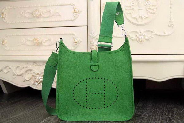 Cheap Hermes Evelyne 28cm Messenger Bag Original Leather H1188 Green Tl1312sZ66