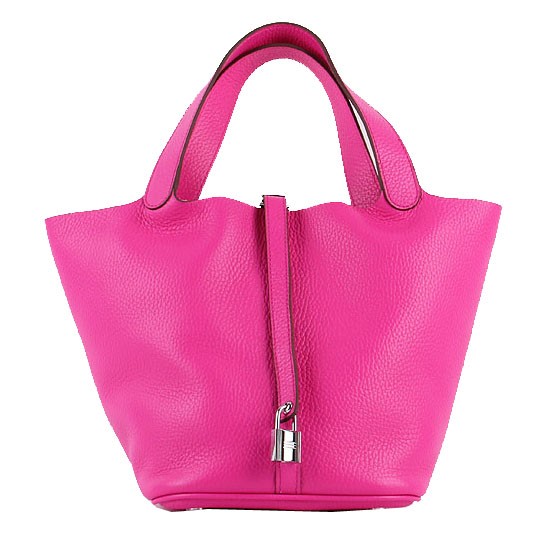Cheap Hermes Picotin Lock MM Bag in Original Leather H8616 Rose Tl1461ZZ98